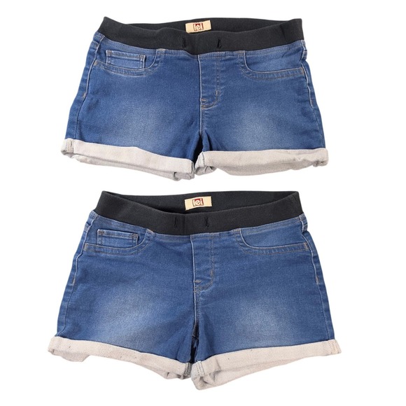 lei Pants - Lei Y2K Pull On Cuffed Denim Shorts Bundle 2 Juniors M